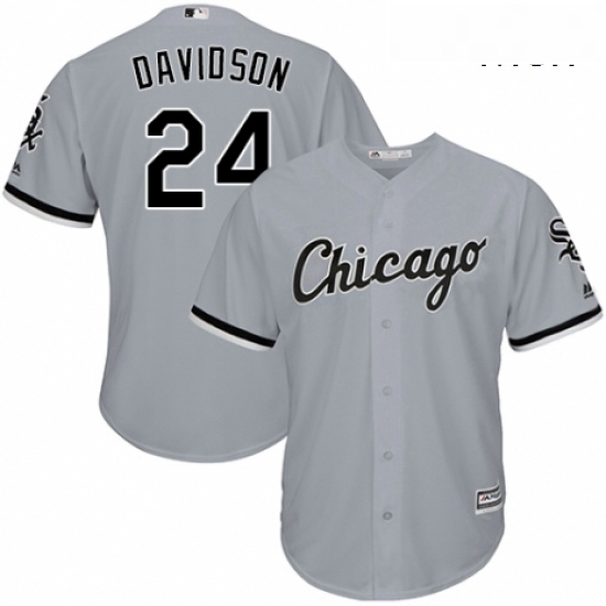 Mens Majestic Chicago White Sox 24 Matt Davidson Replica Grey Road Cool Base MLB Jersey Mens Majestic Chicago White Sox 24 Matt Davidson Replica Grey Road Cool Base MLB Jersey