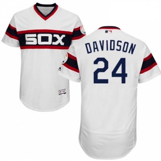 Mens Majestic Chicago White Sox 24 Matt Davidson White Alternate Flex Base Authentic Collection MLB Jersey Mens Majestic Chicago White Sox 24 Matt Davidson White Alternate Flex Base Authentic Collection MLB Jersey