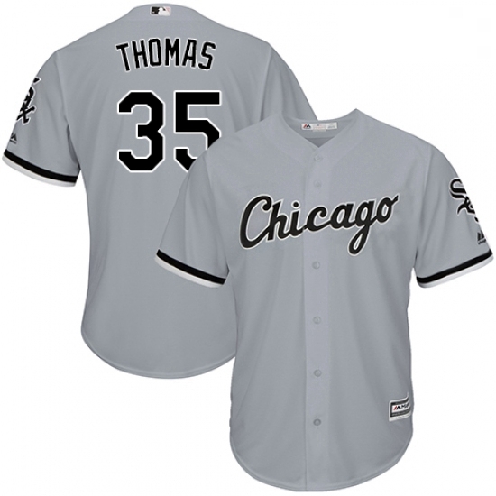Mens Majestic Chicago White Sox 35 Frank Thomas Grey Road Flex Base Authentic Collection MLB Jersey Mens Majestic Chicago White Sox 35 Frank Thomas Grey Road Flex Base Authentic Collection MLB Jersey