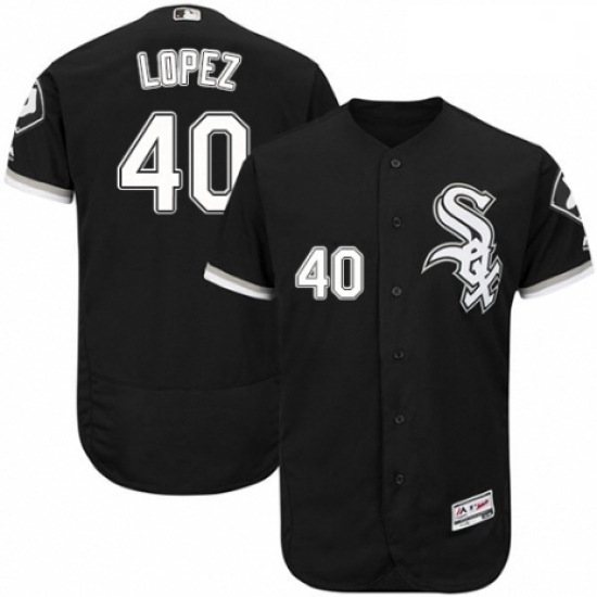 Mens Majestic Chicago White Sox 40 Reynaldo Lopez Black Alternate Flex Base Authentic Collection MLB Jersey Mens Majestic Chicago White Sox 40 Reynaldo Lopez Black Alternate Flex Base Authentic Collection MLB Jersey