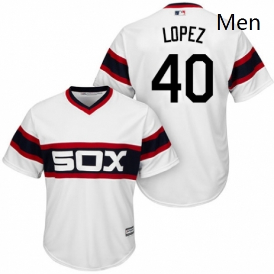 Mens Majestic Chicago White Sox 40 Reynaldo Lopez Replica White 2013 Alternate Home Cool Base MLB Jersey Mens Majestic Chicago White Sox 40 Reynaldo Lopez Replica White 2013 Alternate Home Cool Base MLB Jersey