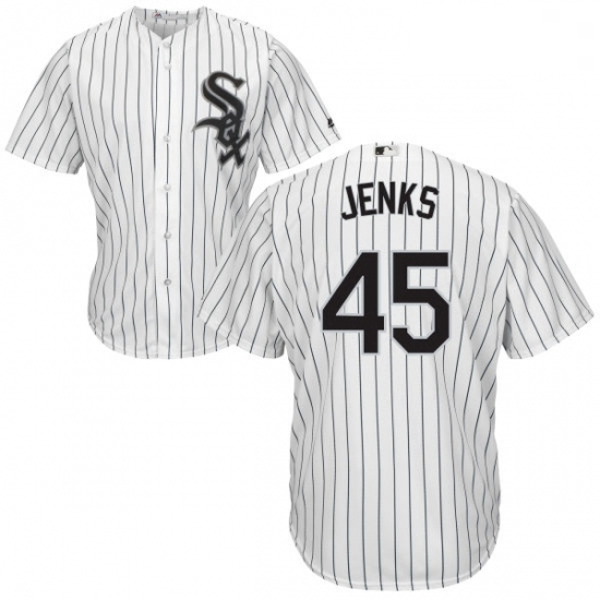 Mens Majestic Chicago White Sox 45 Bobby Jenks White Home Flex Base Authentic Collection MLB Jersey Mens Majestic Chicago White Sox 45 Bobby Jenks White Home Flex Base Authentic Collection MLB Jersey
