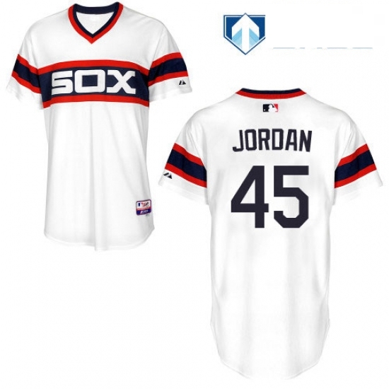 Mens Majestic Chicago White Sox 45 Michael Jordan White Alternate Flex Base Authentic Collection MLB Jersey Mens Majestic Chicago White Sox 45 Michael Jordan White Alternate Flex Base Authentic Collection MLB Jersey