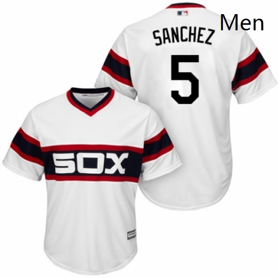 Mens Majestic Chicago White Sox 5 Yolmer Sanchez Replica White 2013 Alternate Home Cool Base MLB Jersey Mens Majestic Chicago White Sox 5 Yolmer Sanchez Replica White 2013 Alternate Home Cool Base MLB Jersey