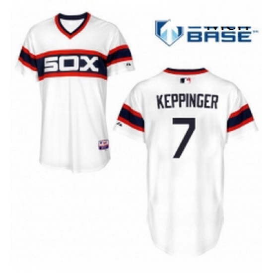 Mens Majestic Chicago White Sox 7 Jeff Keppinger Replica White 2013 Alternate Home Cool Base MLB Jersey Mens Majestic Chicago White Sox 7 Jeff Keppinger Replica White 2013 Alternate Home Cool Base MLB Jersey