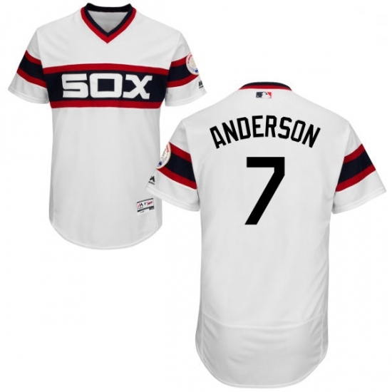 Mens Majestic Chicago White Sox 7 Tim Anderson White Flexbase Authentic Collection MLB Jersey Mens Majestic Chicago White Sox 7 Tim Anderson White Flexbase Authentic Collection MLB Jersey
