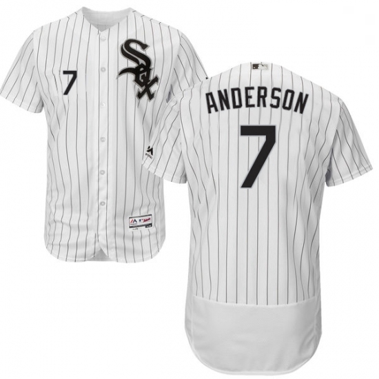 Mens Majestic Chicago White Sox 7 Tim Anderson WhiteBlack Flexbase Authentic Collection MLB Jersey Mens Majestic Chicago White Sox 7 Tim Anderson WhiteBlack Flexbase Authentic Collection MLB Jersey