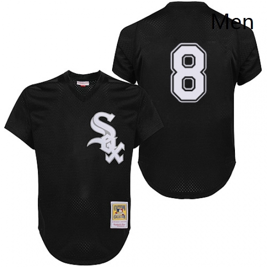 Mens Mitchell and Ness 1993 Chicago White Sox 8 Bo Jackson Authentic Black Throwback MLB Jersey Mens Mitchell and Ness 1993 Chicago White Sox 8 Bo Jackson Authentic Black Throwback MLB Jersey