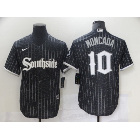 Men's Nike Chicago White Sox #10 Yoan Moncada Black Alternate Jersey Men's Nike Chicago White Sox #10 Yoan Moncada Black Alternate Jersey
