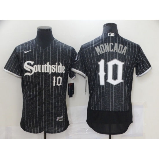 Men's Nike Chicago White Sox #10 Yoan Moncada Black Alternate Stitched Jersey Men's Nike Chicago White Sox #10 Yoan Moncada Black Alternate Stitched Jersey