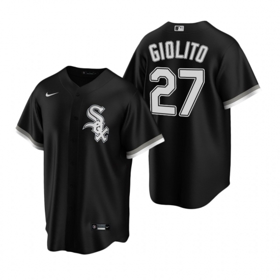 Mens Nike Chicago White Sox 27 Lucas Giolito Black Alternate Stitched Baseball Jersey Mens Nike Chicago White Sox 27 Lucas Giolito Black Alternate Stitched Baseball Jersey