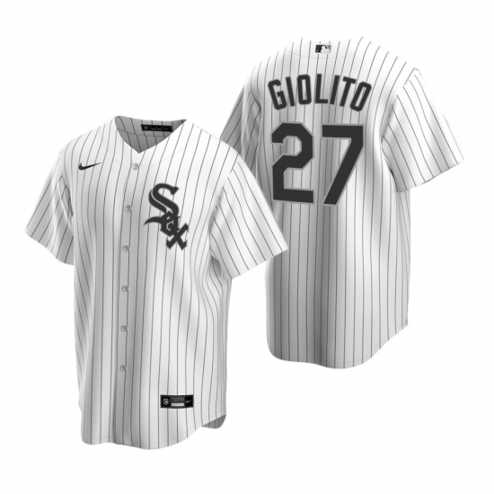 Mens Nike Chicago White Sox 27 Lucas Giolito White Home Stitched Baseball Jersey Mens Nike Chicago White Sox 27 Lucas Giolito White Home Stitched Baseball Jersey
