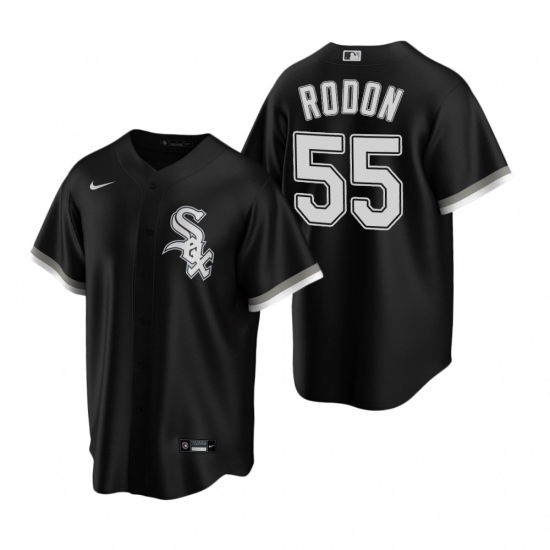 Mens Nike Chicago White Sox 55 Carlos Rodon Black Alternate Stitched Baseball Jerse Mens Nike Chicago White Sox 55 Carlos Rodon Black Alternate Stitched Baseball Jerse