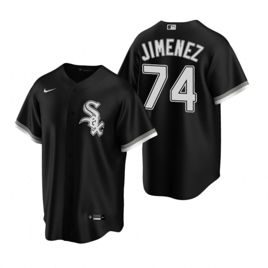 Mens Nike Chicago White Sox 74 Eloy Jimenez Black Alternate Stitched Baseball Jersey Mens Nike Chicago White Sox 74 Eloy Jimenez Black Alternate Stitched Baseball Jersey