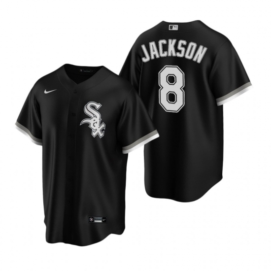 Mens Nike Chicago White Sox 8 Bo Jackson Black Alternate Stitched Baseball Jerse Mens Nike Chicago White Sox 8 Bo Jackson Black Alternate Stitched Baseball Jerse