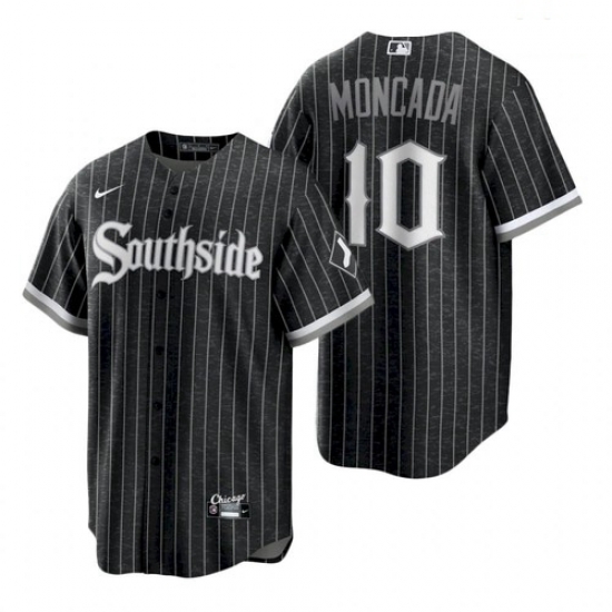 Men's White Sox Yoan Moncada 2021 City Connect Black Southside Jersey Men's White Sox Yoan Moncada 2021 City Connect Black Southside Jersey