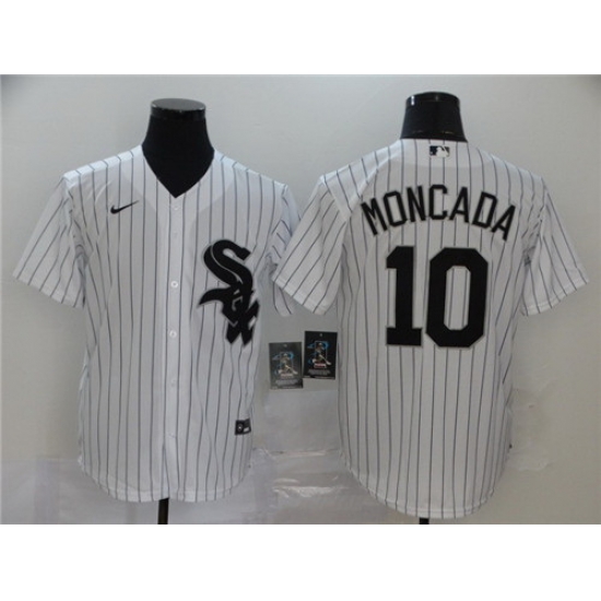 White Sox 10 Yoan Moncada White 2020 Nike Cool Base Jersey 669 White Sox 10 Yoan Moncada White 2020 Nike Cool Base Jersey 669