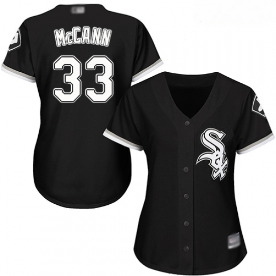 White Sox #33 James McCann Black Alternate Women Stitched Baseball Jersey White Sox #33 James McCann Black Alternate Women Stitched Baseball Jersey