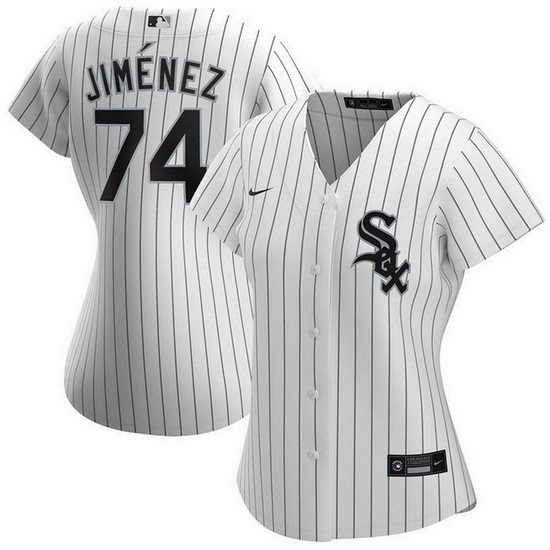 Women Chicago White Sox 74 Eloy Jimenez White Stitched Jersey Women Chicago White Sox 74 Eloy Jimenez White Stitched Jersey