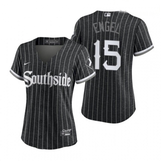 Women Chicago White Sox Southside Adam Engel Black 2021 City Replica Jersey Women Chicago White Sox Southside Adam Engel Black 2021 City Replica Jersey