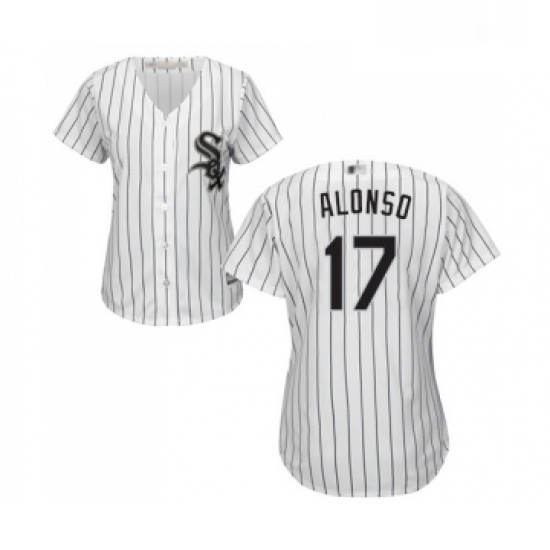 Womens Chicago White Sox 17 Yonder Alonso Replica White Home Cool Base Baseball Jersey Womens Chicago White Sox 17 Yonder Alonso Replica White Home Cool Base Baseball Jersey