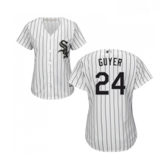 Womens Chicago White Sox 24 Brandon Guyer Replica White Home Cool Base Baseball Jersey Womens Chicago White Sox 24 Brandon Guyer Replica White Home Cool Base Baseball Jersey