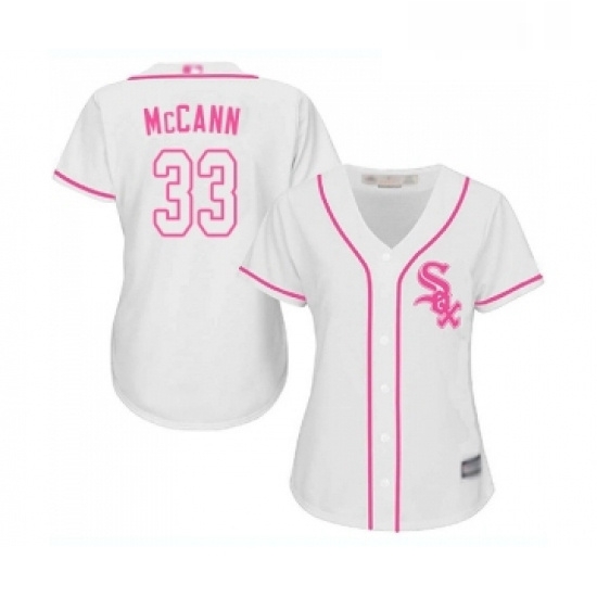 Womens Chicago White Sox 33 James McCann Replica White Fashion Cool Base Baseball Jersey Womens Chicago White Sox 33 James McCann Replica White Fashion Cool Base Baseball Jersey