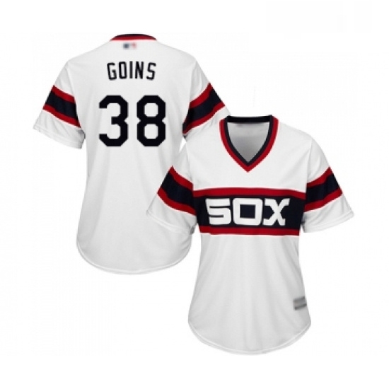 Womens Chicago White Sox 38 Ryan Goins Replica White 2013 Alternate Home Cool Base Baseball Jersey Womens Chicago White Sox 38 Ryan Goins Replica White 2013 Alternate Home Cool Base Baseball Jersey
