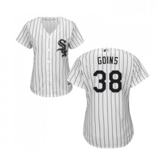 Womens Chicago White Sox 38 Ryan Goins Replica White Home Cool Base Baseball Jersey Womens Chicago White Sox 38 Ryan Goins Replica White Home Cool Base Baseball Jersey