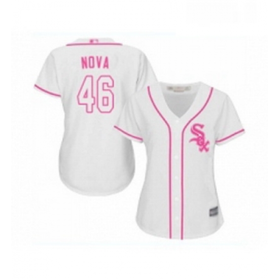 Womens Chicago White Sox 46 Ivan Nova Replica White Fashion Cool Base Baseball Jersey Womens Chicago White Sox 46 Ivan Nova Replica White Fashion Cool Base Baseball Jersey
