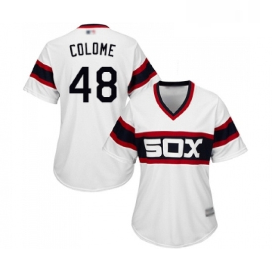 Womens Chicago White Sox 48 Alex Colome Replica White 2013 Alternate Home Cool Base Baseball Jersey Womens Chicago White Sox 48 Alex Colome Replica White 2013 Alternate Home Cool Base Baseball Jersey