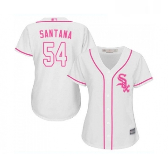 Womens Chicago White Sox 54 Ervin Santana Replica White Fashion Cool Base Baseball Jersey Womens Chicago White Sox 54 Ervin Santana Replica White Fashion Cool Base Baseball Jersey