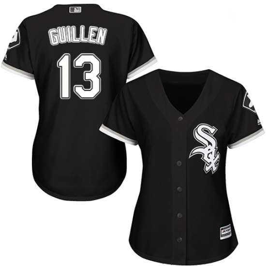 Womens Majestic Chicago White Sox 13 Ozzie Guillen Authentic Black Alternate Home Cool Base MLB Jersey Womens Majestic Chicago White Sox 13 Ozzie Guillen Authentic Black Alternate Home Cool Base MLB Jersey