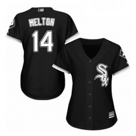 Womens Majestic Chicago White Sox 14 Bill Melton Replica Black Alternate Home Cool Base MLB Jersey Womens Majestic Chicago White Sox 14 Bill Melton Replica Black Alternate Home Cool Base MLB Jersey