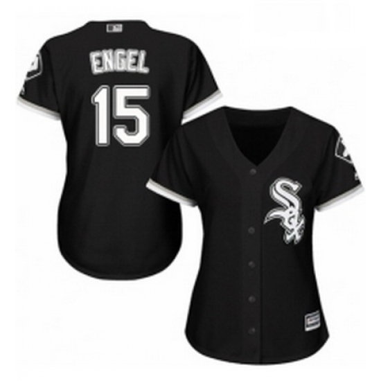 Womens Majestic Chicago White Sox 15 Adam Engel Replica Black Alternate Home Cool Base MLB Jersey Womens Majestic Chicago White Sox 15 Adam Engel Replica Black Alternate Home Cool Base MLB Jersey