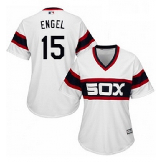 Womens Majestic Chicago White Sox 15 Adam Engel Replica White 2013 Alternate Home Cool Base MLB Jersey Womens Majestic Chicago White Sox 15 Adam Engel Replica White 2013 Alternate Home Cool Base MLB Jersey