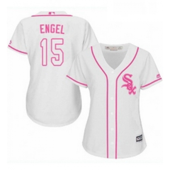 Womens Majestic Chicago White Sox 15 Adam Engel Replica White Fashion Cool Base MLB Jersey Womens Majestic Chicago White Sox 15 Adam Engel Replica White Fashion Cool Base MLB Jersey