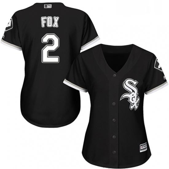 Womens Majestic Chicago White Sox 2 Nellie Fox Authentic Black Alternate Home Cool Base MLB Jersey Womens Majestic Chicago White Sox 2 Nellie Fox Authentic Black Alternate Home Cool Base MLB Jersey
