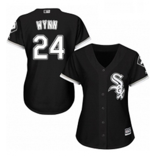 Womens Majestic Chicago White Sox 24 Early Wynn Authentic Black Alternate Home Cool Base MLB Jersey Womens Majestic Chicago White Sox 24 Early Wynn Authentic Black Alternate Home Cool Base MLB Jersey