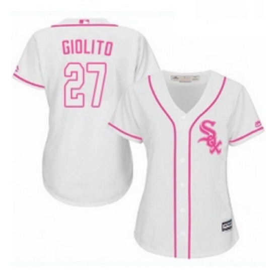 Womens Majestic Chicago White Sox 27 Lucas Giolito Replica White Fashion Cool Base MLB Jersey Womens Majestic Chicago White Sox 27 Lucas Giolito Replica White Fashion Cool Base MLB Jersey