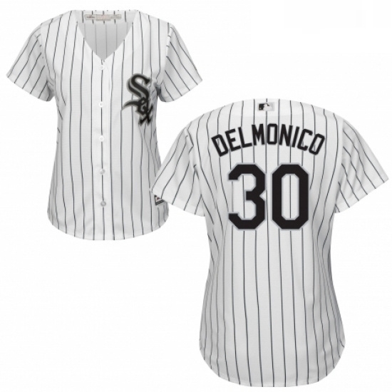 Womens Majestic Chicago White Sox 30 Nicky Delmonico Replica White Home Cool Base MLB Jersey Womens Majestic Chicago White Sox 30 Nicky Delmonico Replica White Home Cool Base MLB Jersey