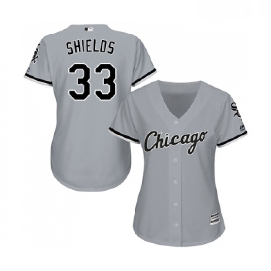 Womens Majestic Chicago White Sox 33 James Shields Replica Grey Road Cool Base MLB Jerseys Womens Majestic Chicago White Sox 33 James Shields Replica Grey Road Cool Base MLB Jerseys