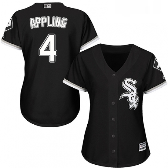 Womens Majestic Chicago White Sox 4 Luke Appling Authentic Black Alternate Home Cool Base MLB Jersey Womens Majestic Chicago White Sox 4 Luke Appling Authentic Black Alternate Home Cool Base MLB Jersey