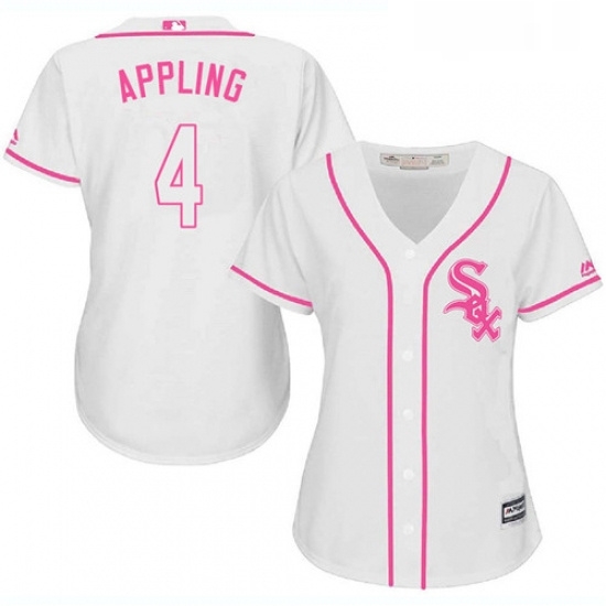 Womens Majestic Chicago White Sox 4 Luke Appling Authentic White Fashion Cool Base MLB Jersey Womens Majestic Chicago White Sox 4 Luke Appling Authentic White Fashion Cool Base MLB Jersey