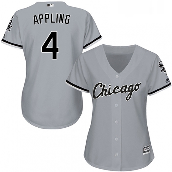 Womens Majestic Chicago White Sox 4 Luke Appling Replica Grey Road Cool Base MLB Jersey Womens Majestic Chicago White Sox 4 Luke Appling Replica Grey Road Cool Base MLB Jersey