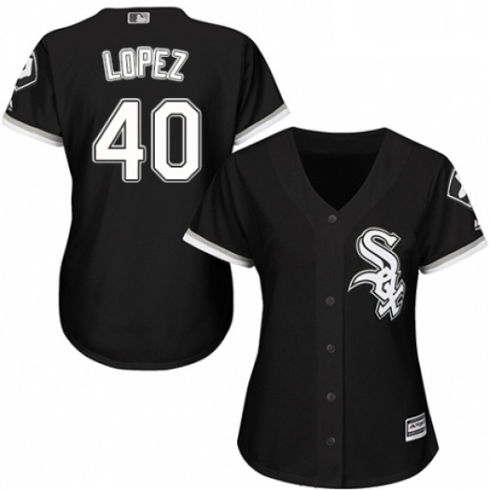 Womens Majestic Chicago White Sox 40 Reynaldo Lopez Authentic Black Alternate Home Cool Base MLB Jersey Womens Majestic Chicago White Sox 40 Reynaldo Lopez Authentic Black Alternate Home Cool Base MLB Jersey