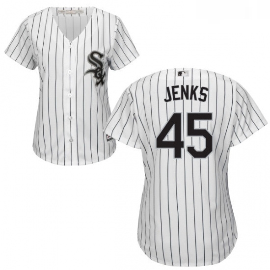 Womens Majestic Chicago White Sox 45 Bobby Jenks Authentic White Home Cool Base MLB Jersey Womens Majestic Chicago White Sox 45 Bobby Jenks Authentic White Home Cool Base MLB Jersey