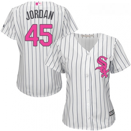 Womens Majestic Chicago White Sox 45 Michael Jordan Replica White Mothers Day Cool Base MLB Jersey Womens Majestic Chicago White Sox 45 Michael Jordan Replica White Mothers Day Cool Base MLB Jersey