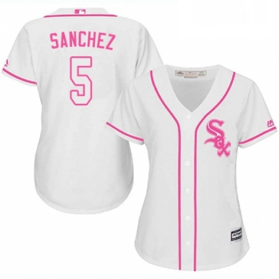 Womens Majestic Chicago White Sox 5 Yolmer Sanchez Replica White Fashion Cool Base MLB Jersey Womens Majestic Chicago White Sox 5 Yolmer Sanchez Replica White Fashion Cool Base MLB Jersey