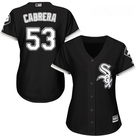 Womens Majestic Chicago White Sox 53 Melky Cabrera Replica Black Alternate Home Cool Base MLB Jersey Womens Majestic Chicago White Sox 53 Melky Cabrera Replica Black Alternate Home Cool Base MLB Jersey